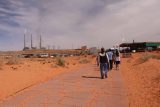 Lower_Antelope_Canyon_18_160_03312018 - Walking back to the Dixie Ellis Tour Office with the hideous polluting coal power plant in the distance