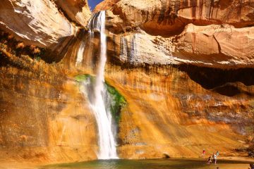 Lower Calf Creek Falls was one of those desert surprises that really made us wonder how such a harsh and arid environment could harbor such a lush and lovely oasis.  It was a gorgeous and colorful...