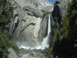 Lower_Yosemite_Falls_007_02252006 - Lower Yosemite Fall in winter flow with rainbow