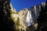 Lower_Yosemite_Falls_Loop_017_02252022 - Focused look at Upper Yosemite Falls on a frigid morning in late February 2022