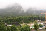 Ludwigs_Castles_039_06242018 - Once we got up to the entrance of the Schloss Hohenschwangau, we were able to look across downwards towards the neighboring mountains shrouded in low rain clouds