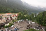 Ludwigs_Castles_095_06242018 - Looking down from Schloss Hohenschwangau towards the car park and lake Alpsee Hohenschwangau