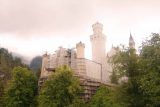Ludwigs_Castles_188_06252018 - Approaching the heavily scaffolded exterior of the Neuschwanstein Castle