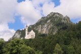 Ludwigs_Castles_551_06252018 - Last look at the Neuschwanstein Castle backed by a rocky mountain at the conclusion of our long day of touring Ludwig's famous castles