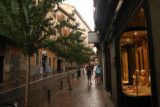 Madrid_477_06232015 - Walking on Calle Moratin towards the Anton Martin Metro stop during a thunderstorm