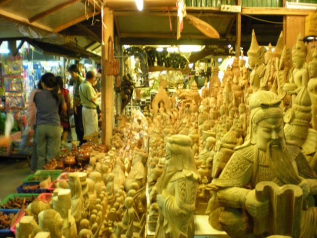 Mae_Sot_020_jx_01012009 - While we were in Mae Sot, we checked out this local market where apparently lots of hard wood products (some of which might be smuggled like teak) could be found
