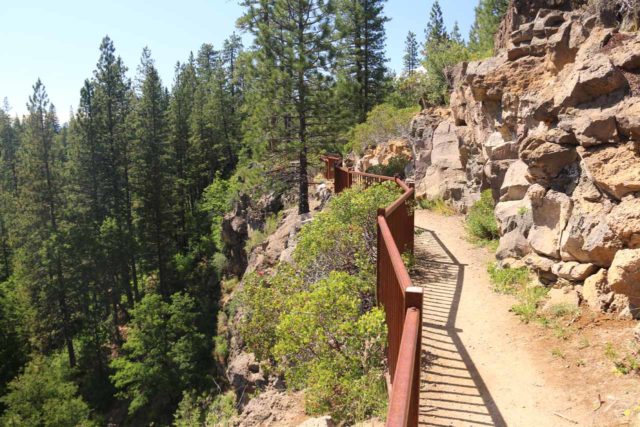 McCloud_Falls_188_06192016 - Looking along the railings at the rim of the cliffs above the Middle McCloud Falls
