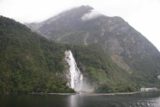 Milford_Sound_013_12242009 - Looking back at Bowen Falls at the start of our late December 2009 cruise