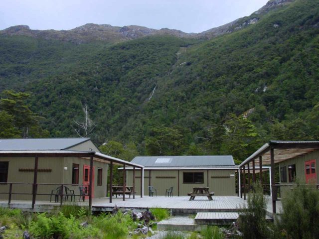 This was one of the mountain 'huts' at the Milford Track, which were basically communal-style share houses with bunk beds, shared kitchen, and shared restrooms