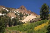 Mill_Creek_Falls_191_06212016 - Blooming mats of wildflowers fronting colorful volcanic peaks in the distance