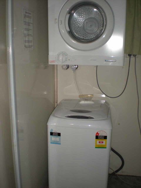 Millaa Millaa Tourist Park was a trailer park where we managed to score a trailer or converted motor home that even had a very useful laundry machine in it