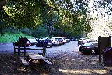 Millard_Falls_005_01062023 - Looking back at the busy parking lot for the Millard Falls campground and trail