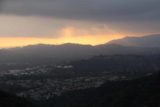 Millard_Falls_16_216_01302016 - Our visit to Millard Falls in January 2016 happened to be in the afternoon so we got this nice view towards the setting sun over La Canada-Flintridge as the clouds created a sort of god-beam-like effect
