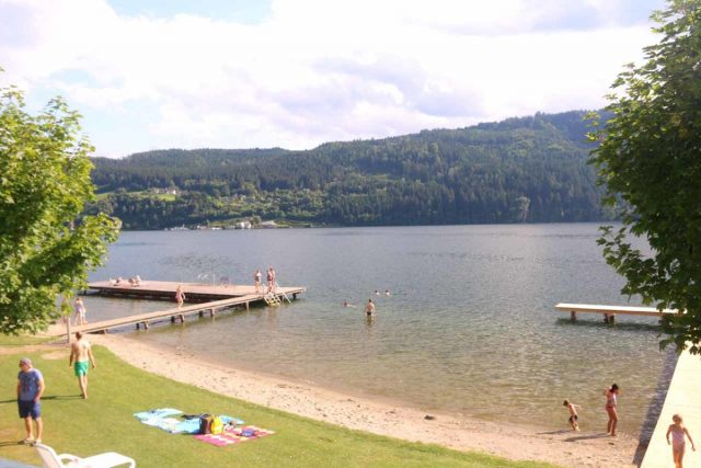 Millstatt_011_07122018 - Carinthia was known for lakes with geothermal heating, and Millstatt was a town by one such lake at Millstättersee.  Closer to the Wildenstein Waterfall was Klagenfurt and the Wörthersee