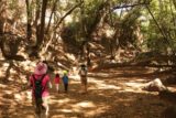 Monrovia_Canyon_15_048_07262015 - The family going across a wide area in the forested part of the trail to the Monrovia Canyon Falls in July 2015