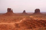 Monument_Valley_18_002_04012018 - The familiar Monument Valley buttes as seen from the visitor center