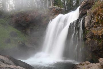 Moose Falls was a small 30ft waterfall with pretty healthy volume on Crawfish Creek near the Southern Entrance of Yellowstone National Park.  What was peculiar about this falls...