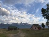 Mormon_Row_015_iPhone_08132017 - Composed look at the Mormon Row barns and Grand Tetons with lots of clouds filling the skies