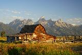 Mormon_Row_074_08072020 - Another morning look at the Moulton Barn fronting the Grand Tetons