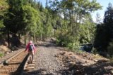Mossbrae_Falls_009_06192016 - Mom and I working quickly to reach Mossbrae Falls before a train comes (or at least hoping we don't run into one at an inopportune moment)