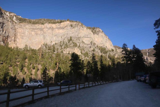Mt_Charleston_010_04222017 - This was the mostly empty trailhead parking lot for the Mary Jane Falls Trail when I first got started in the early morning