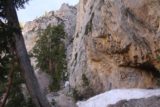 Mt_Charleston_064_04222017 - The upper part of the Mary Jane Falls Trail passed by some alcoves containing some snow and unsightly graffiti as seen in late April 2017