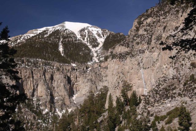 Mt_Charleston_238_04222017 - Looking towards what I believe to be the Charleston Peak as I headed back down the trail from Mary Jane Falls in late April 2017
