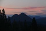 Mt_Shasta_407_06192016 - Looking towards the pink skies above the conical cinder cone away from Mt Shasta to the north