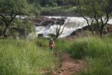 Murchison_Falls_220_06142008 - Julie approaching the top of Murchison Falls