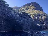 Na_Pali_Cruise_006_Julies_11212021 - An even more contextual look at the Waiahuakua Sea Cave and Waiahuakua Falls as seen through Julie's iPhone during our Na Pali Coast Cruise Tour