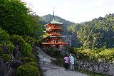Nachi_027_04092023 - Context of walking down the narrow road towards the pagoda fronting the Nachi Falls