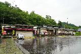 Nanataki_007_07102023 - Looking back at the car park and closed businesses at the car park of the Kosaka Nanataki