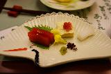 Nikko_Hotel_008_04142023 - Some sashimi served up during our dinner at the Kozuchi no Yado Tsurukame Daikichi in Nikko