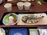Nikko_accommodation_010_iPhone_04152023 - Our prepared horse mackerel or sardines that we had chosen prior to breakfast that was now grilled during our meal at the Kozuchi no Yado Tsurukame Daikichi in Nikko