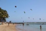 Noumea_071_11282015 - Looking back across the calm beach at Le Meridien towards the kitesurfers
