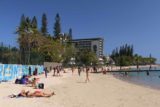 Noumea_080_11282015 - Lots of people at the plage, even where there's graffiti by the wall in Noumea South