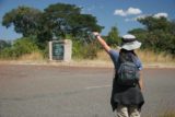 Ntumbachushi_Falls_056_05312008 - Julie trying to hitchhike back to Kawambwa