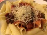 Old_Faithful_Inn_Dining_Room_006_iPhone_08112017 - This was Tahia's pasta dish at the Old Faithful Inn