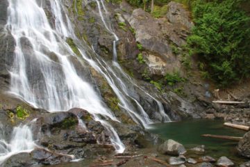 Rocky Brook Falls might have been Julie's favorite waterfall on the Olympic Peninsula. In addition to exceeding her expectations of what she thought was a relatively obscure and unknown waterfall...
