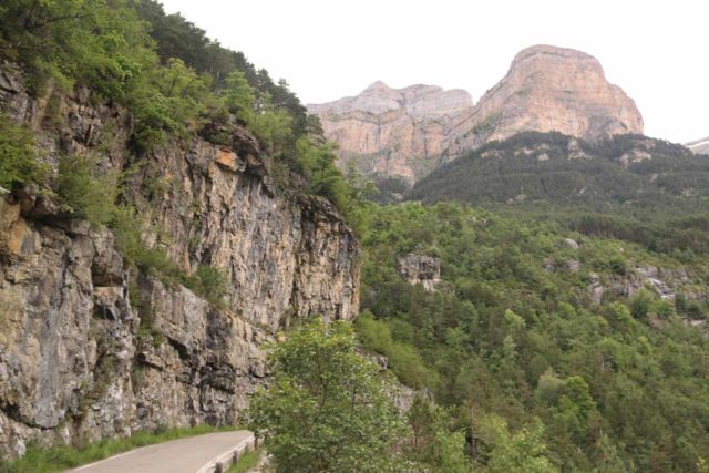 Ordesa_014_06162015 - Context of the narrow road between Torla and the Pradera de Ordesa, which was the main car park for the Ordesa y Monte Perdido National Park