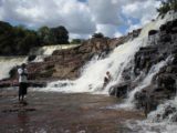 Orinduik_Falls_002_jx_08312008 - Some of the people getting really wet beneath part of the Orinduik Falls