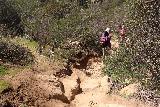 Ortega_Falls_011_03172019 - Tahia and Julie making it through more eroded parts of the Ortega Falls scramble