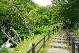 Oshinkoshin_030_07162023 - Going up the steps leading up to the base of the Oshinkoshin Falls