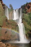 Ouzoud_124_05172015 - Frontal view of Cascades d'Ouzoud with a wide arcing rainbow right across it