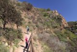 Paradise_Falls_110_04162016 - Context of Julie and Tahia choosing to return via the direct hike up to the Teepee Trail instead of the straight ahead to the Wildwood Canyon Trail during our April 2016 visit