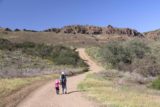 Paradise_Falls_126_04162016 - Julie and Tahia leaving the teepee and headed back towards the Mesa Trail on the return hike from Paradise Falls in April 2016