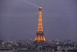 Paris_18_128_06142018 - The lit up Eiffel Tower as seen from our room at Hyatt Regency Etoiles
