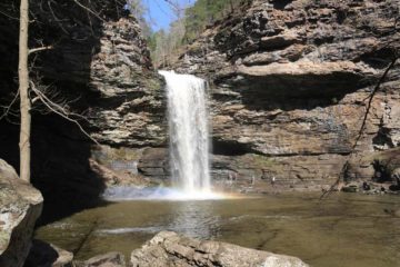 In our minds, Cedar Falls was arguably the most attractive waterfall in the state of Arkansas.  As you can see from the photo above, it had a classic rectangular shape with pretty healthy volume...