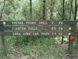 Phantom_Falls_001_jx_11162006 - This was the sign near the Allenvale Car Park as seen during our November 2006 visit. You might notice that it looked a bit different in November 2017, and even the last part about the Cora Lynn Car Park was changed as well
