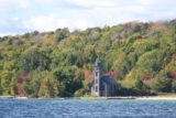 Pictured_Rocks_cruise_045_09302015 - Looking towards a lighthouse that was fashioned after a school house